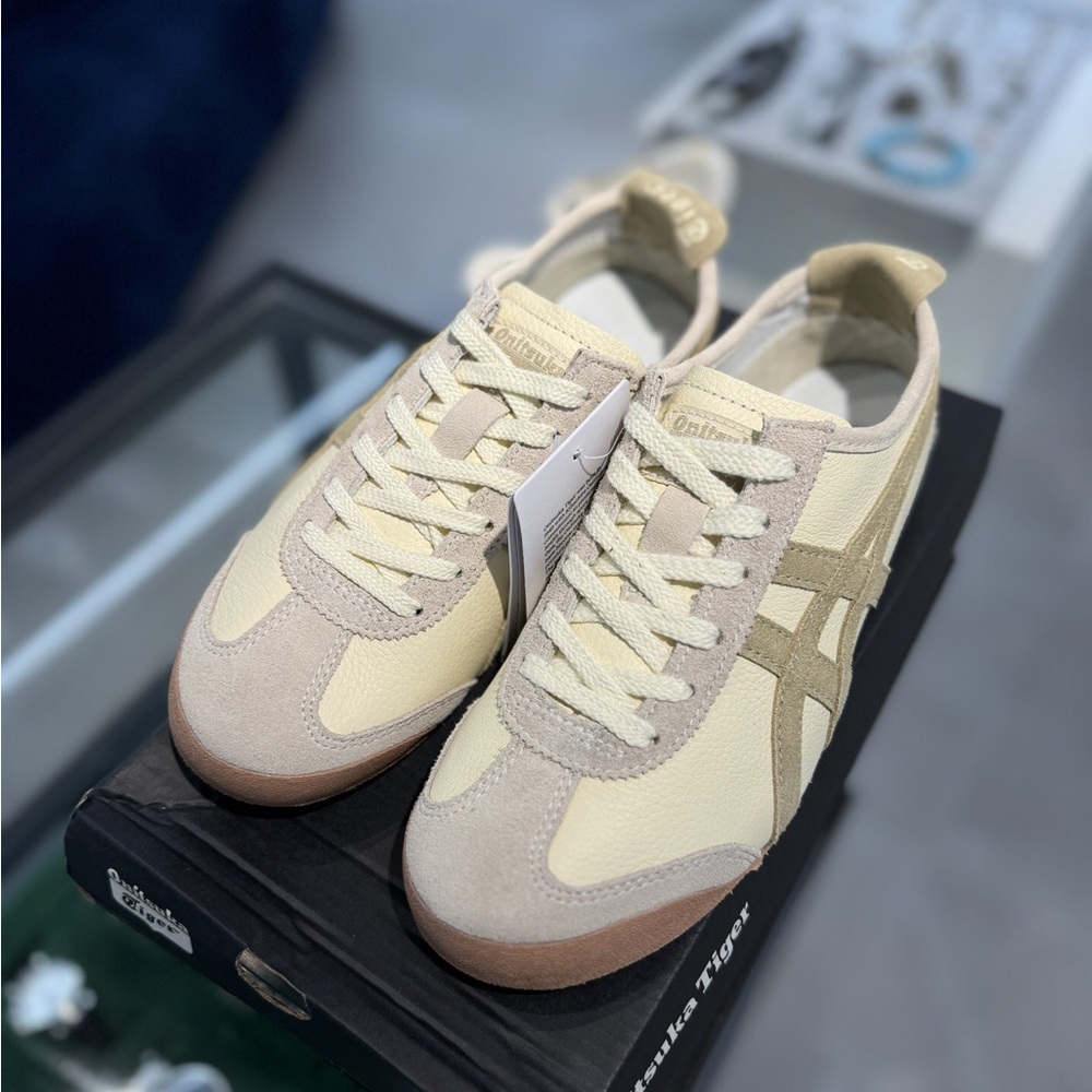 Onitsuka Tiger Mexico 66 Cream Beige Sneakers Women Casual Shoes - Picture 4 of 7